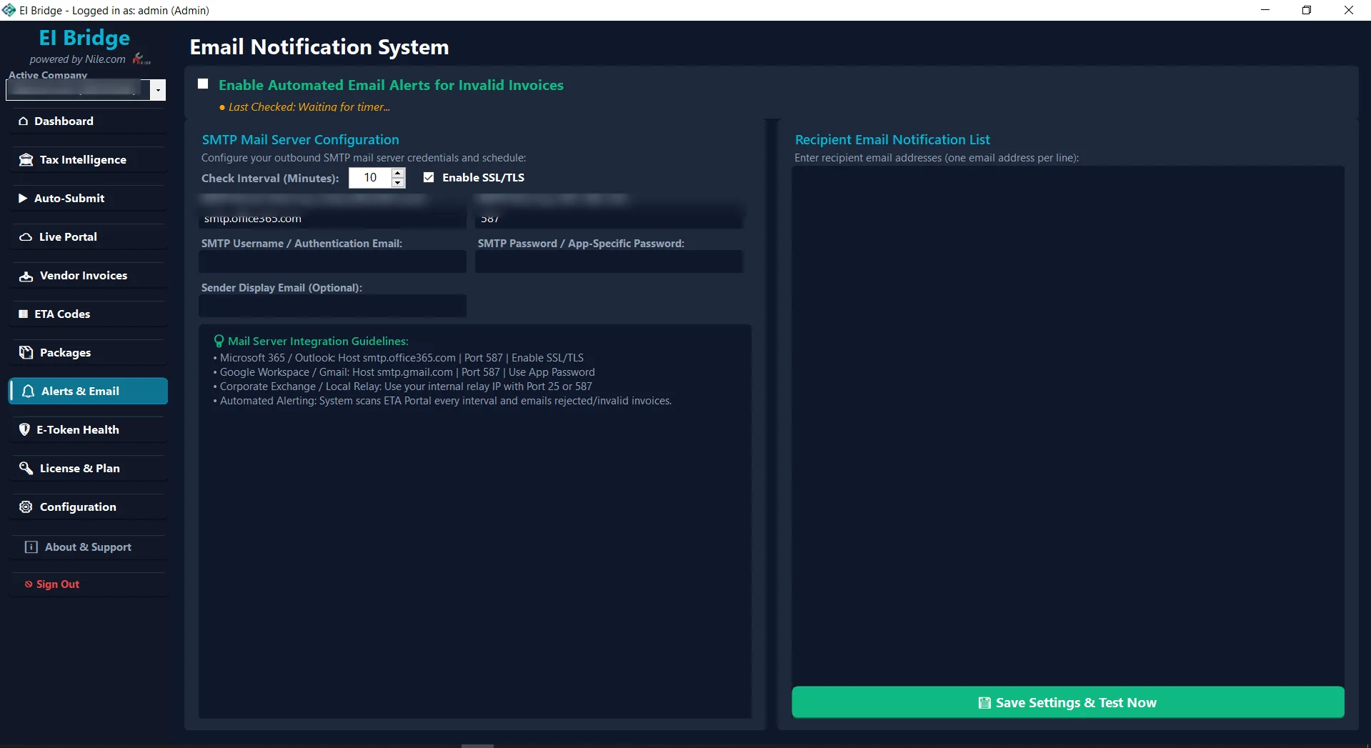 Real-time email alerts and exception polling