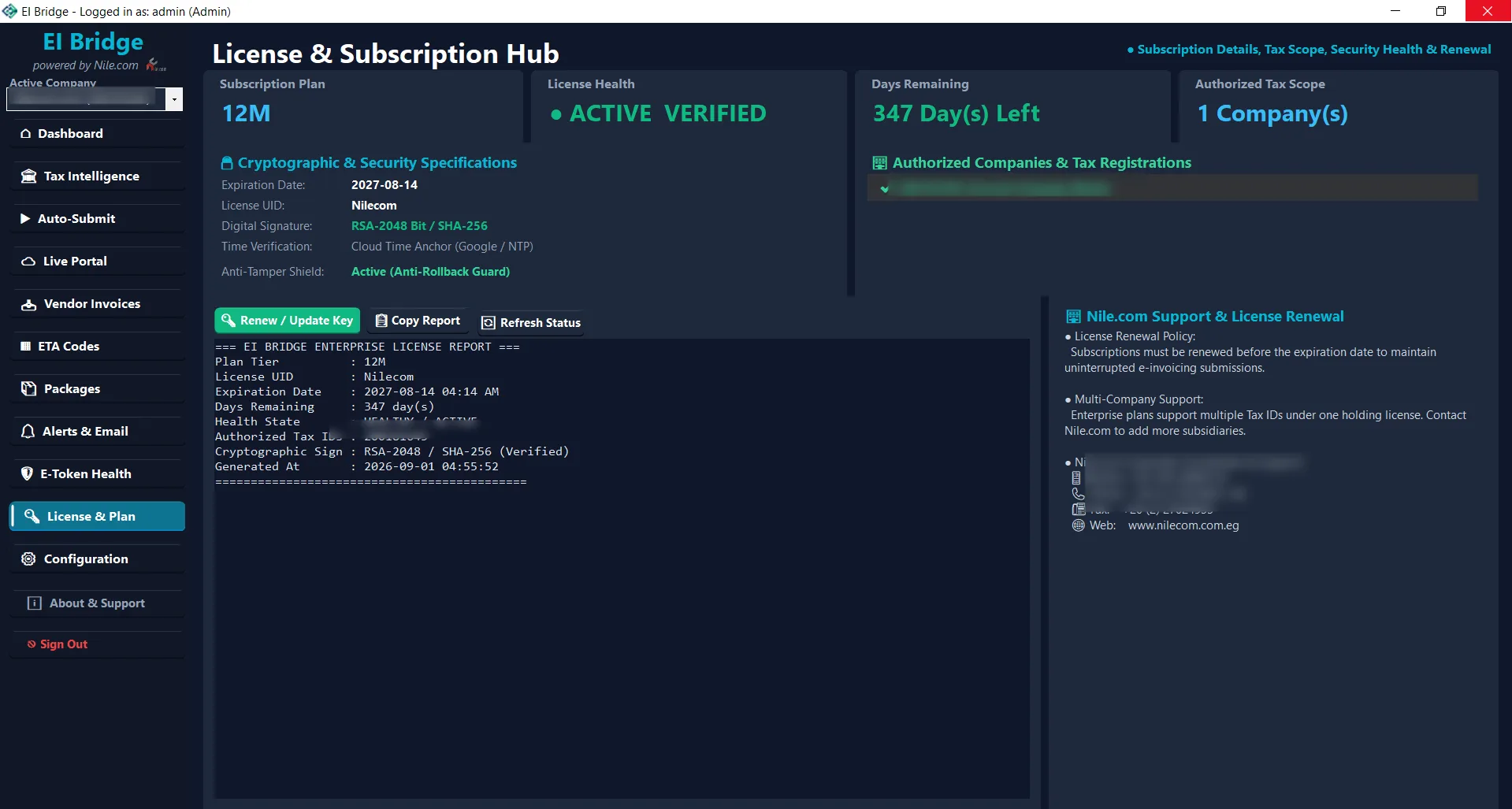 Enterprise licence and subscription governance hub
